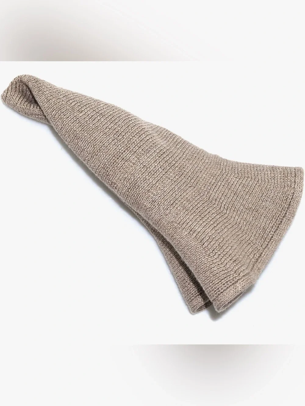 Taupe Knit Pointed Witch Hat - Women's Stylish Fall Accessory